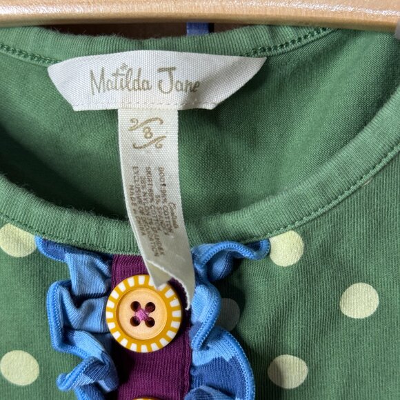 Matilda Jane “Love Bug” Polka Dot & Floral Tiered Dress – Size 6 - Picture 5 of 6